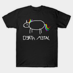 Death Metal rainbow unicorn T-Shirt